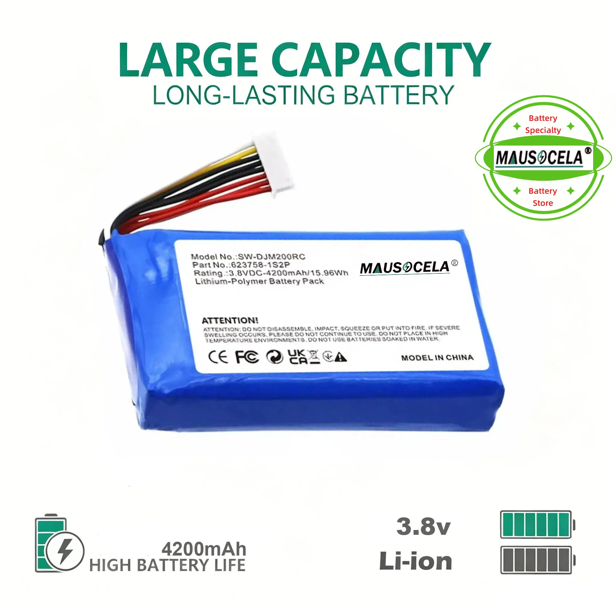 4200mAh Drones Remote Controller Battery  623758-1S2P for DJI Mavic 2 Pro 3.8V