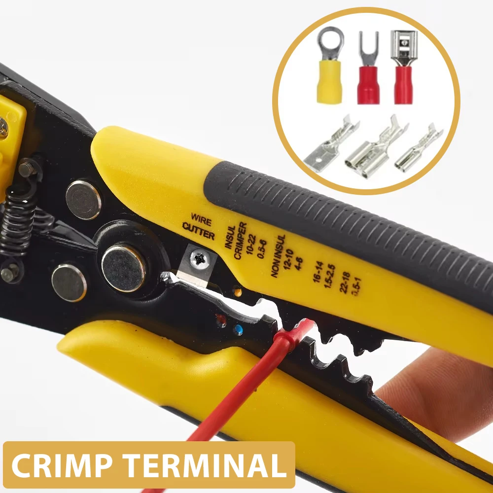 KATWAY الذاتي ضبط سلك متجرد كابل القاطع المكشكش التلقائي سلك تجريد أداة كماشة القطع أداة للصناعة HH-AA412 #4