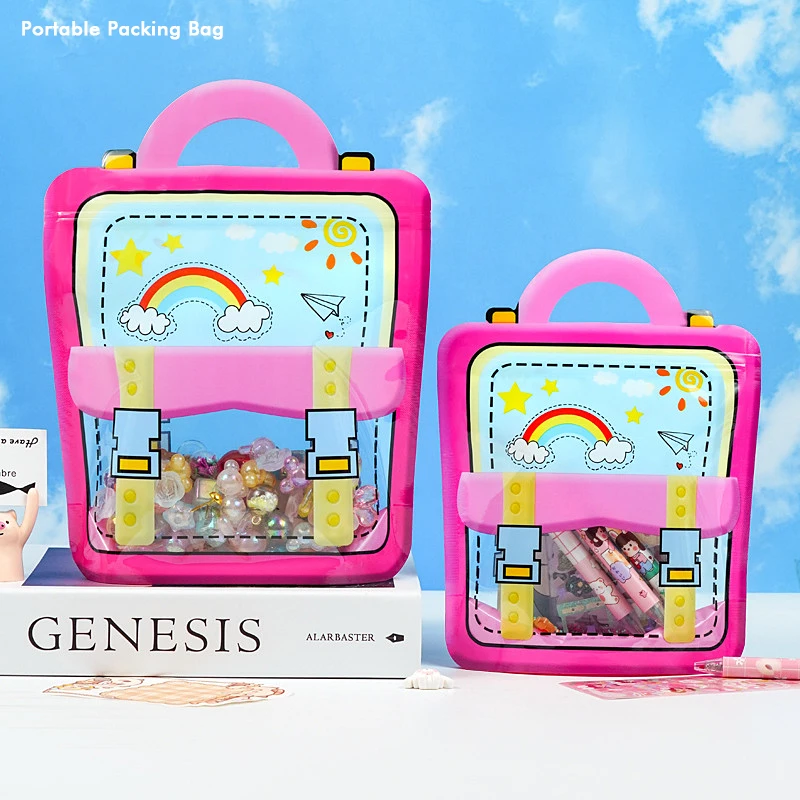 20/50PCS Children\'s Day Portable Seal Bag New Cartoon Schoolbags Shape Cookie Candy Bags For Kids Birthday Graduation Party Gift