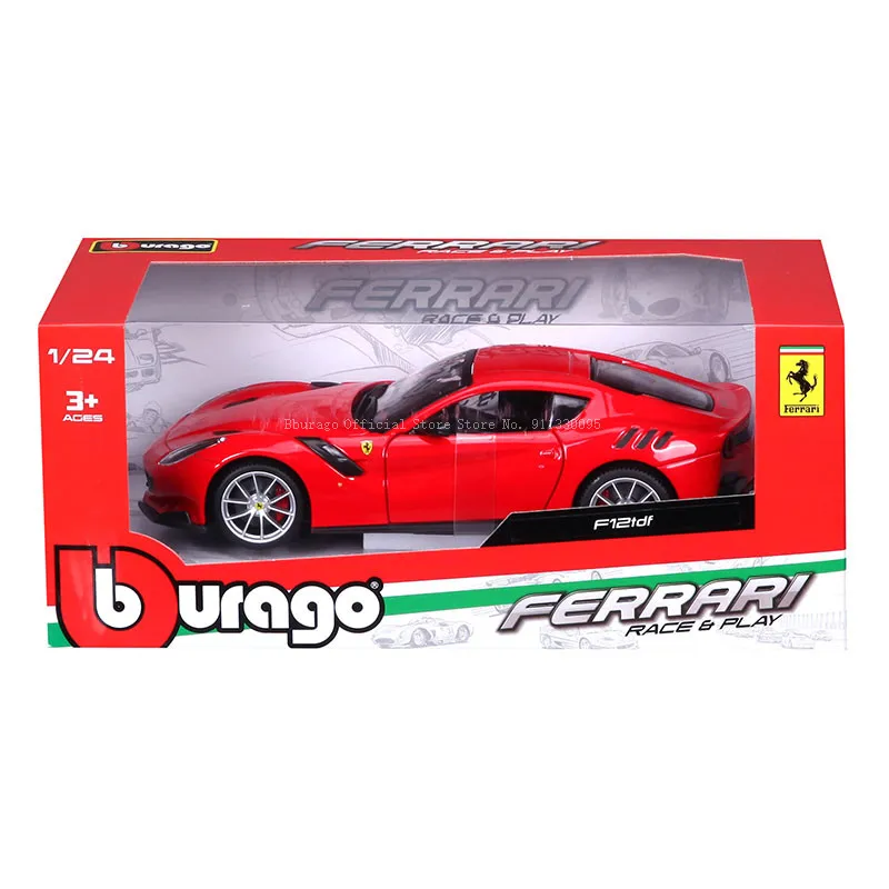 Bburago 1:24 Genuine Ferrari F12 TDF Car Model Die Casting Metal Children\'s Toy Boyfriend Gift Simulation Alloy Collection