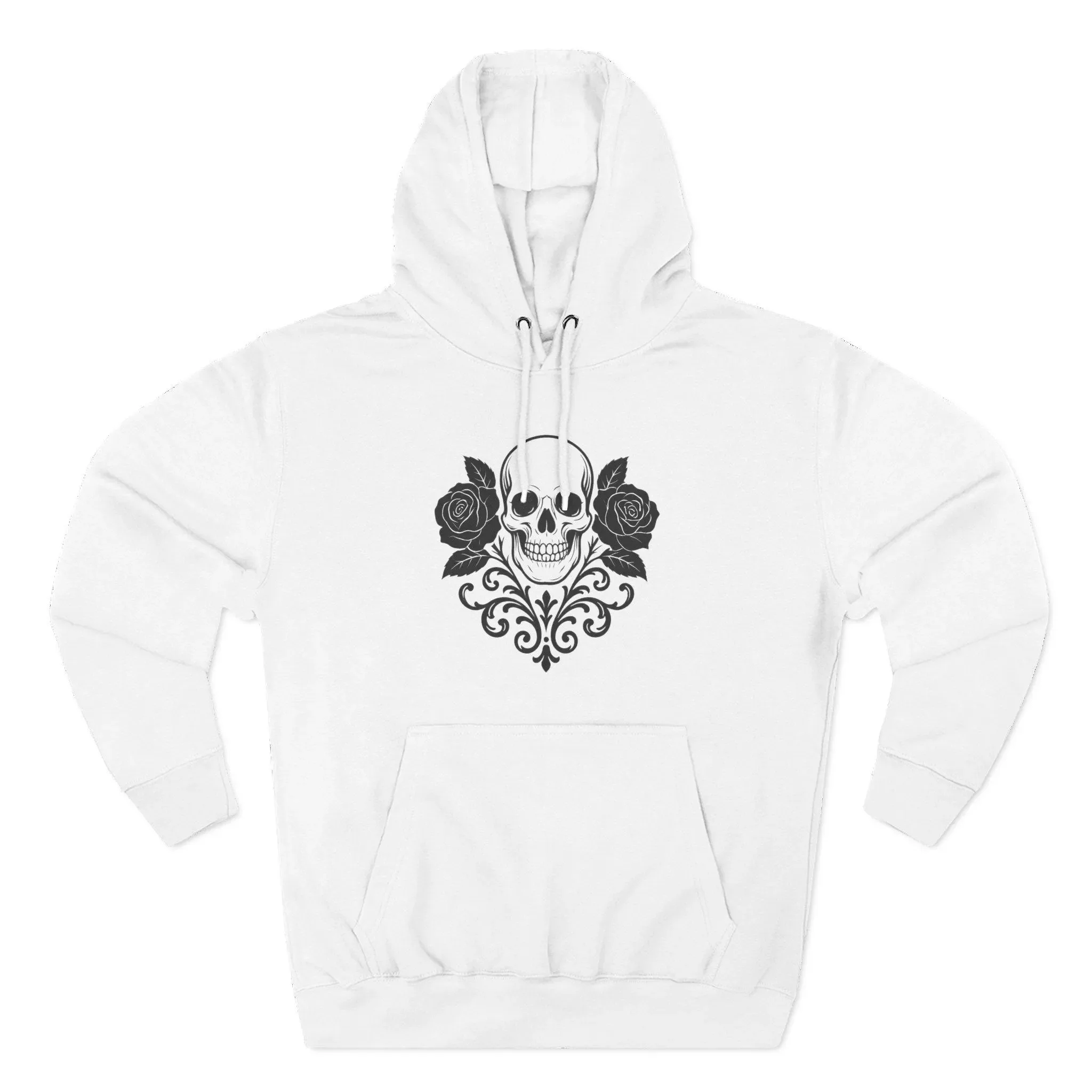 

Skull Rose Floral Printed Cotton Hoodie Stylish and Mysterious Sweatshirt To Showcase Your Dark Fashion Sense