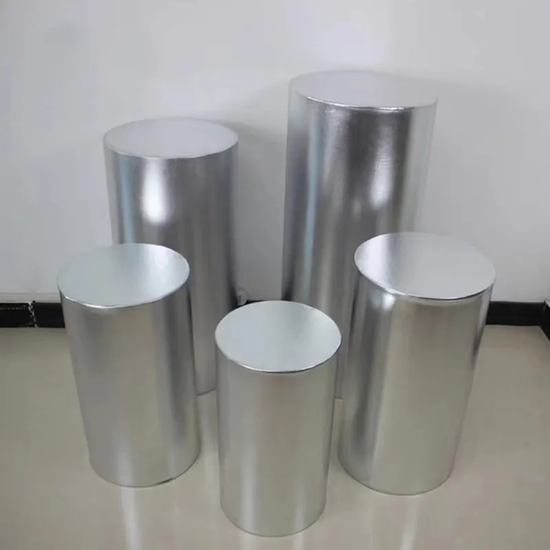 

5Pcs/Lot Party Decor Round Iron Cylinder Pedestal Display Rack Cake Dessert Table For Birthday Wedding Event Decoration