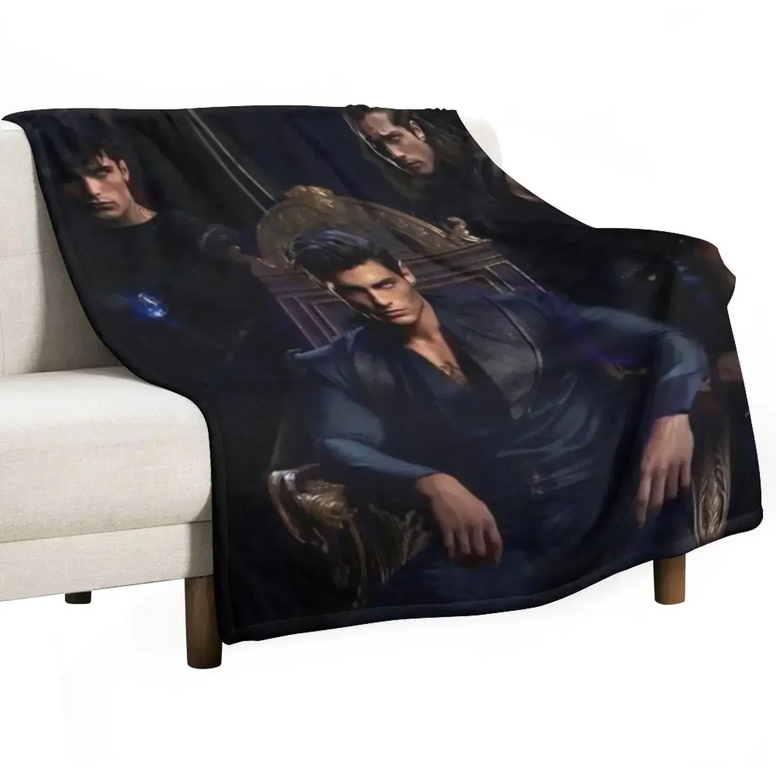 

ACOTAR - Rhysand, Cassian, & Azriel Art Throw Blanket Soft Bedroom Blanket for Night Sleeping