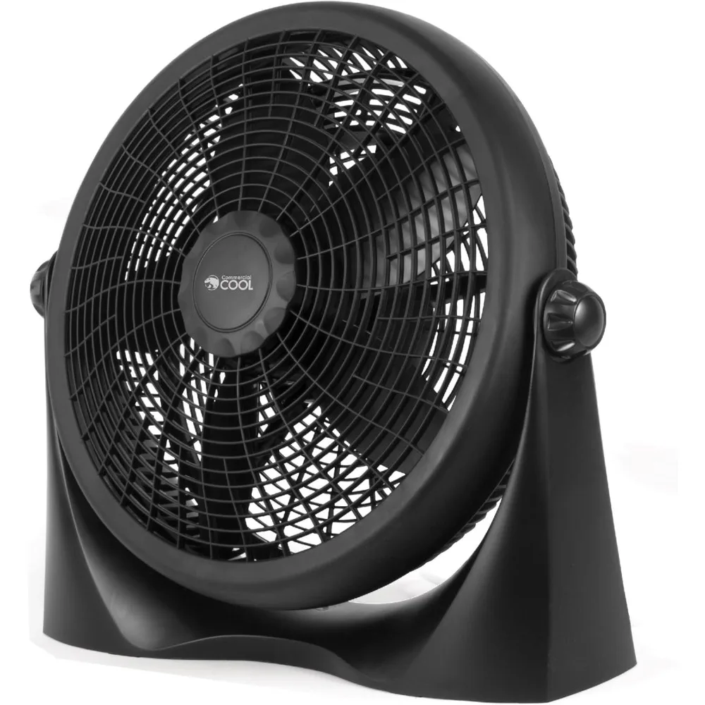 

16 Inch High Velocity Floor Fan,3 Fan Speeds,double insulated quiet fan,an adjustment knob, front guard, and sturdy base,Black