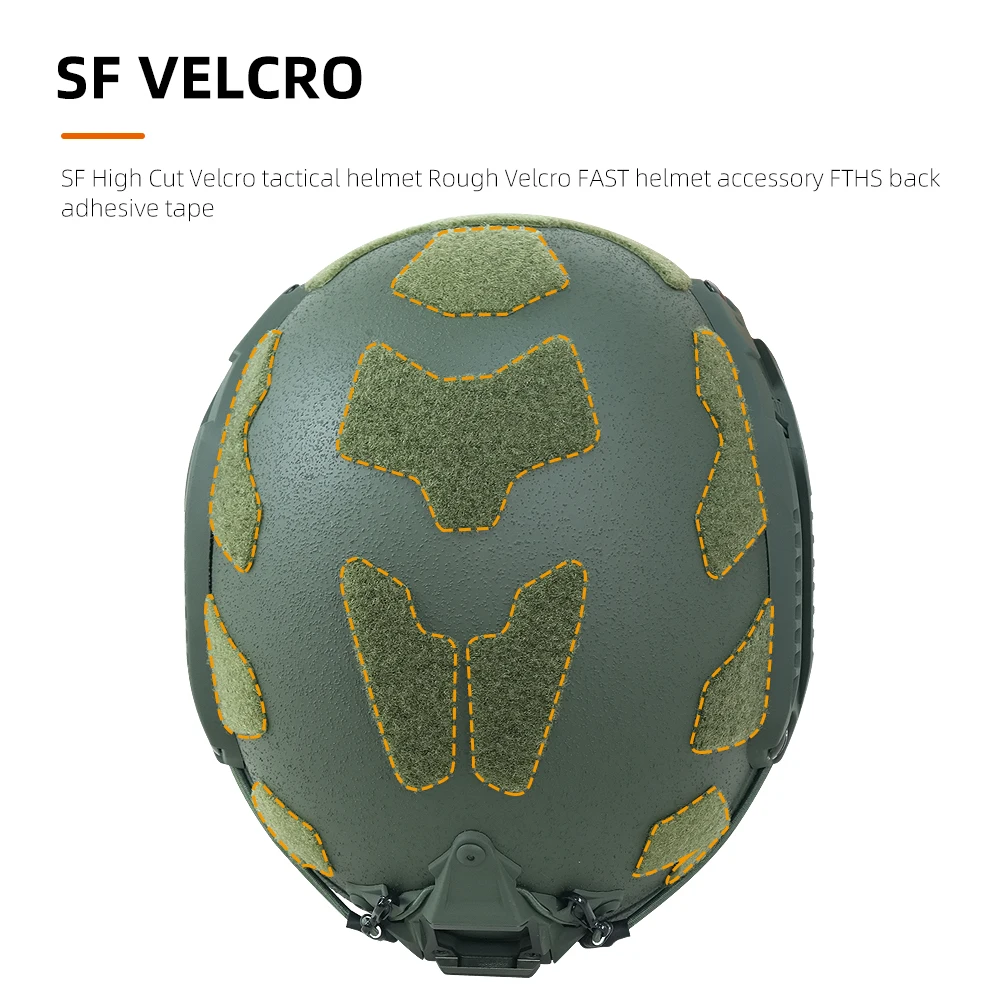 BOOIU Casco balistico tattico veloce Casco di sicurezza protettivo esterno in fibra di vetro SF taglio alto Casco con sospensione Wendy's