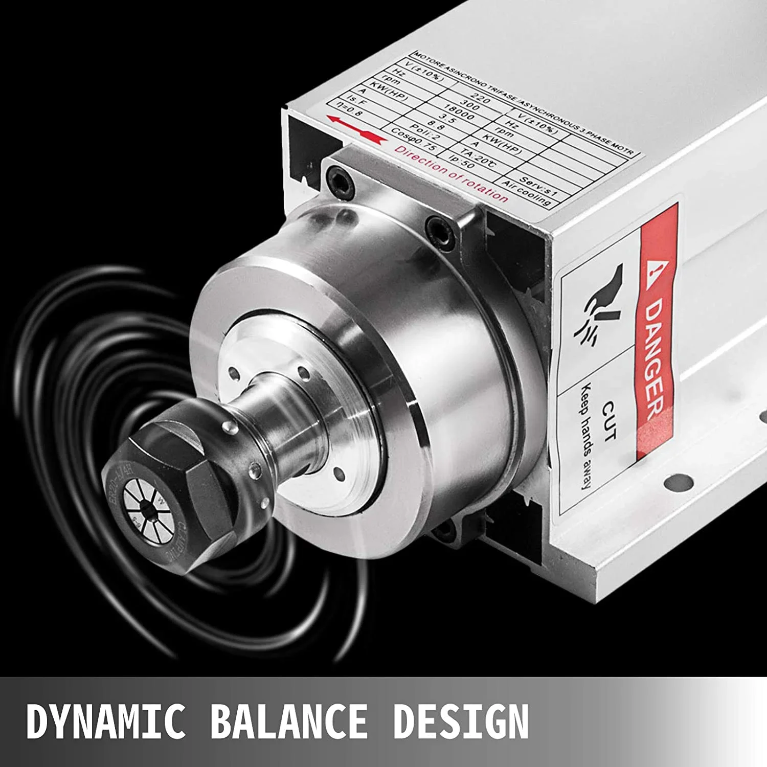 High Speed 7.5kw spindle motor air cooled sk30 atc vevor 2.2 kw air cooled spindle motor hqd spindle motor 2.2 water cooled