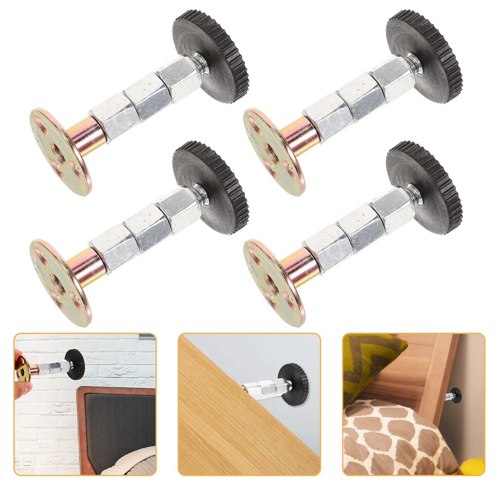 4 قطعة سدادة السرير إطار سرير قابل للتعديل دعم اللوح الأمامي استقرار المضادة للتصادم الحد من الضوضاء فاصل الجدار فاصل الجدار