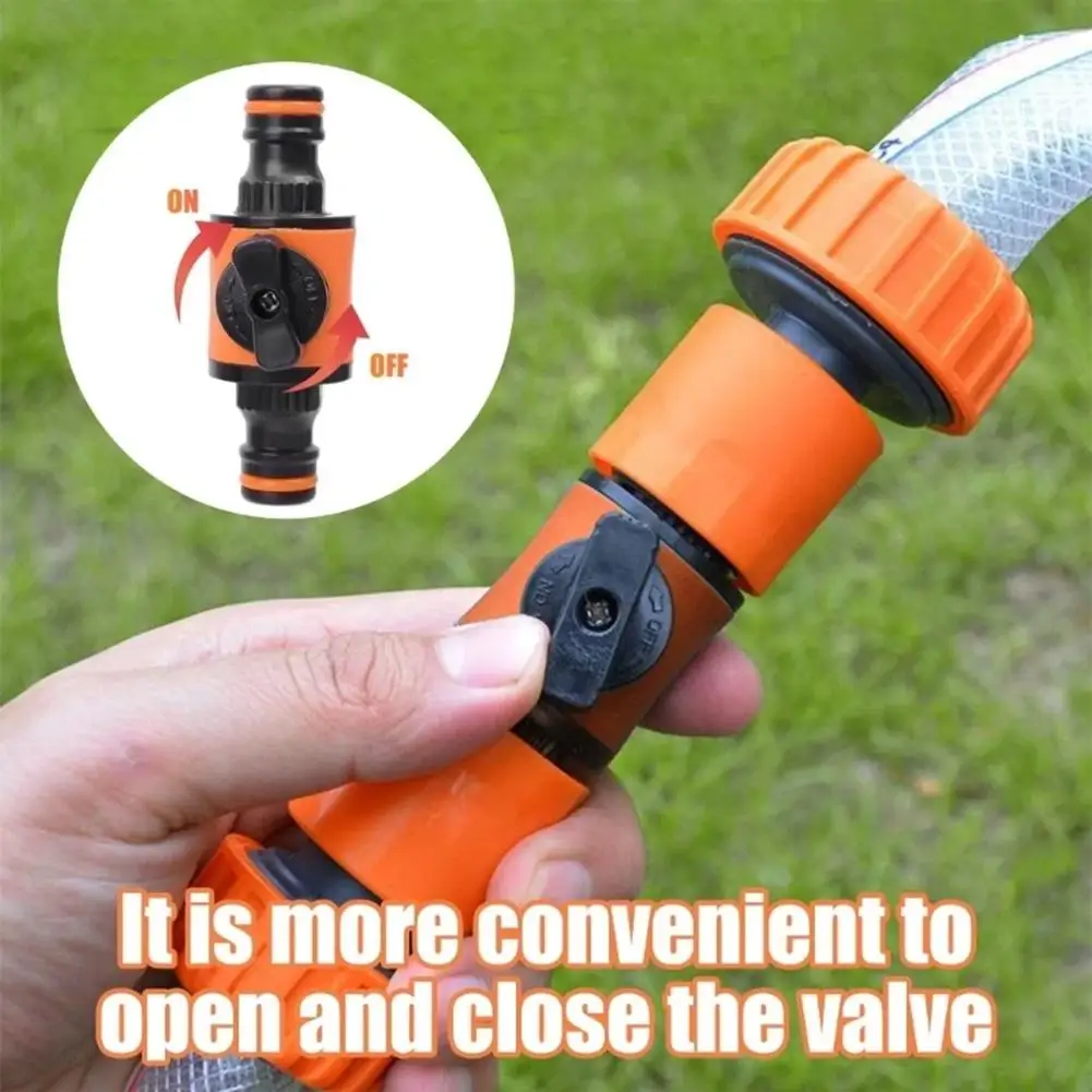 Garden Hose Quick Connect Adapter Tap Shut Off Valve Fitting Watering Connector For Faucets Spray Guns Watering Systems