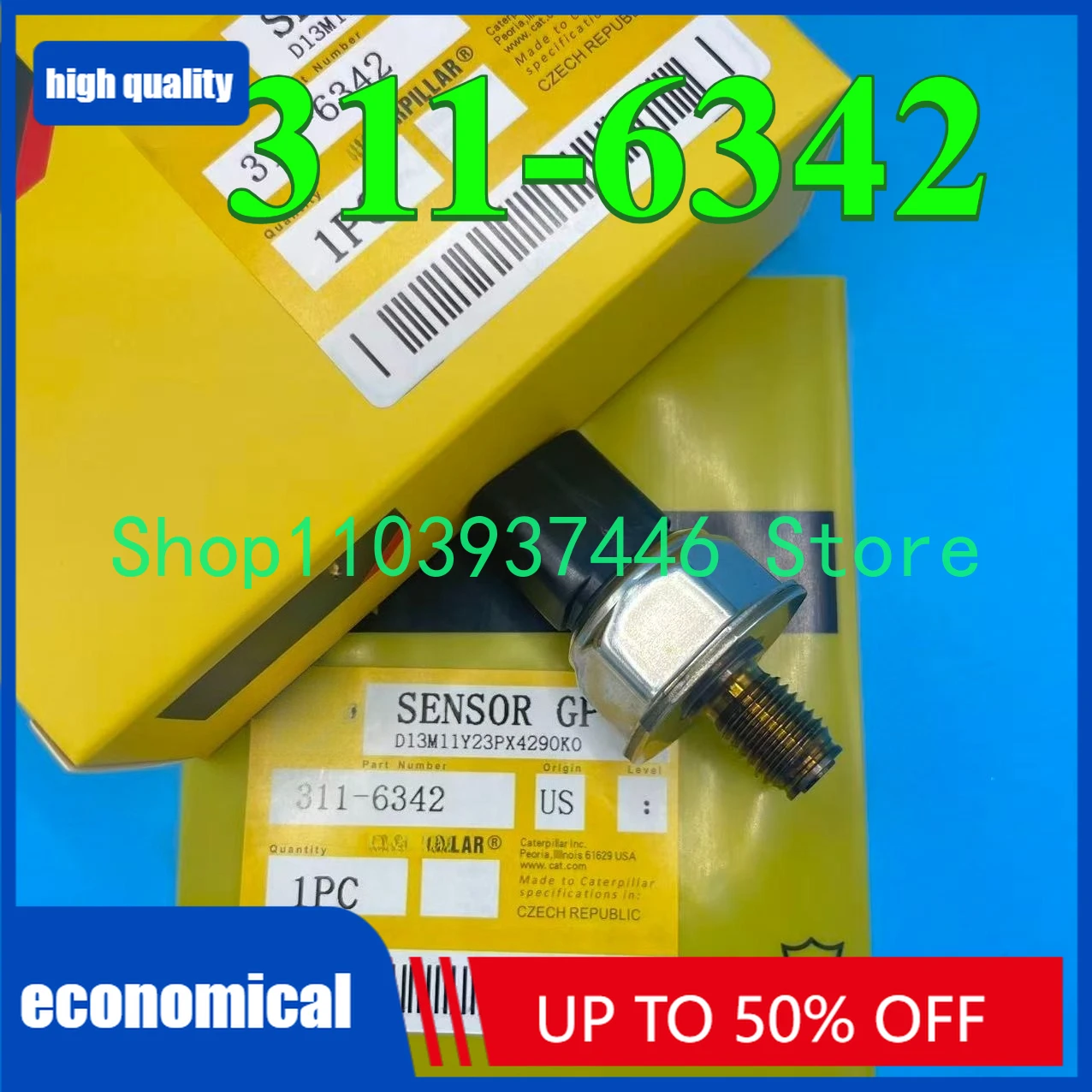 

Engine C4.4 C6.6 Fuel Pressure Sensor 3116342 311-6342 for Excavator E320D E321D