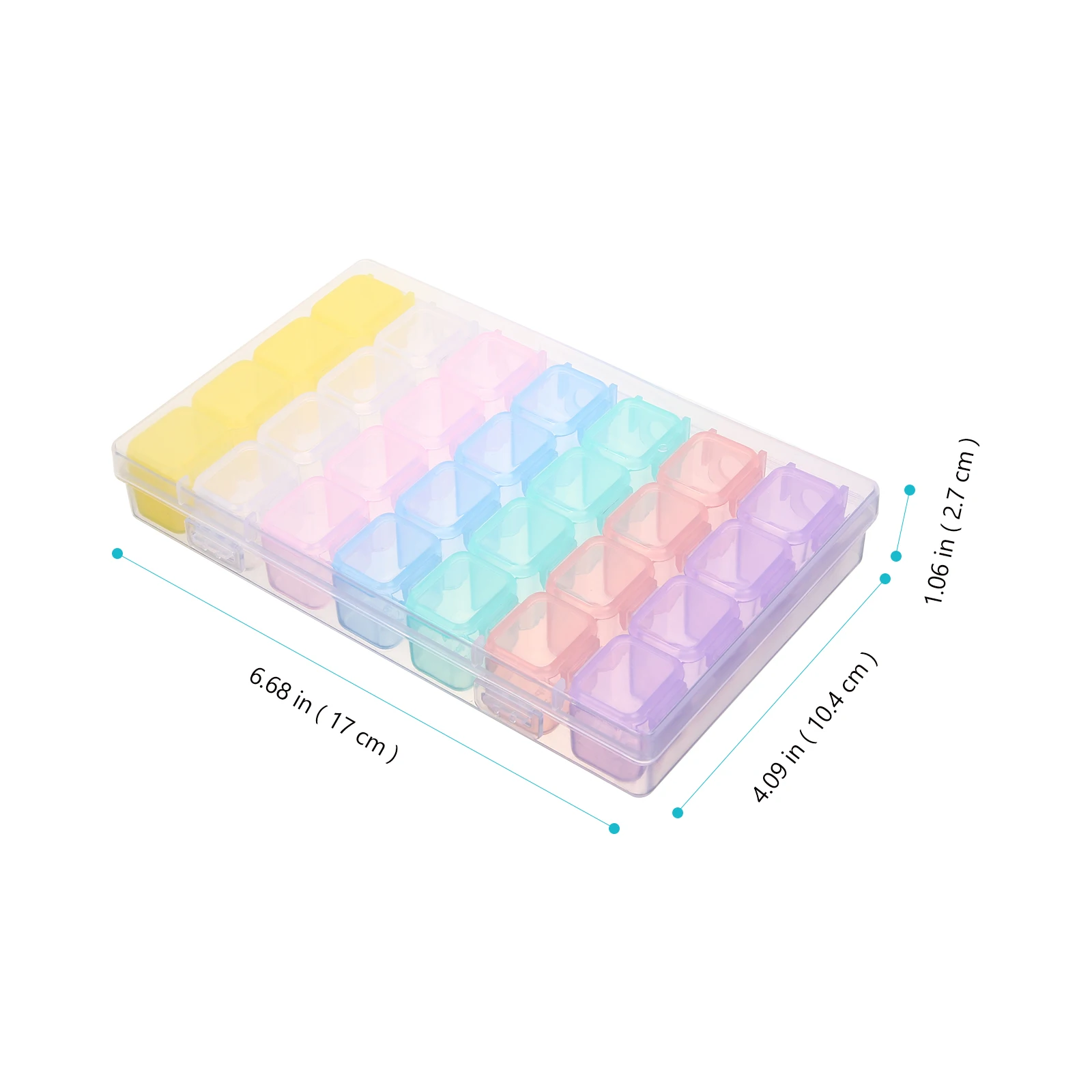 

Multi-grid Jewelry Box Necklace Organizer Plastic Jewerly Boxes Storage Earring Earrings Desk Compartment