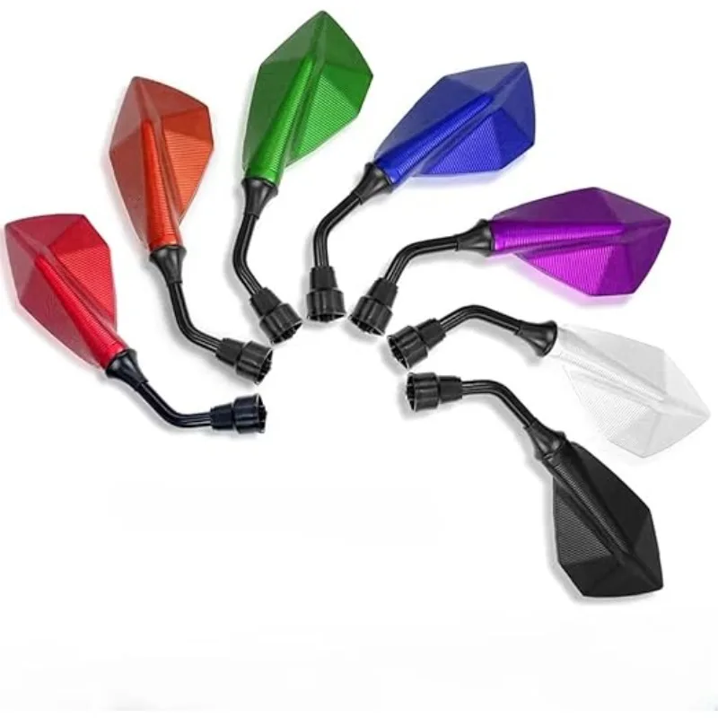 Rétroviseurs de moto grand Angle réglable, 2 pièces, 10mm, guidon de vélo, rétroviseur latéral Flexible