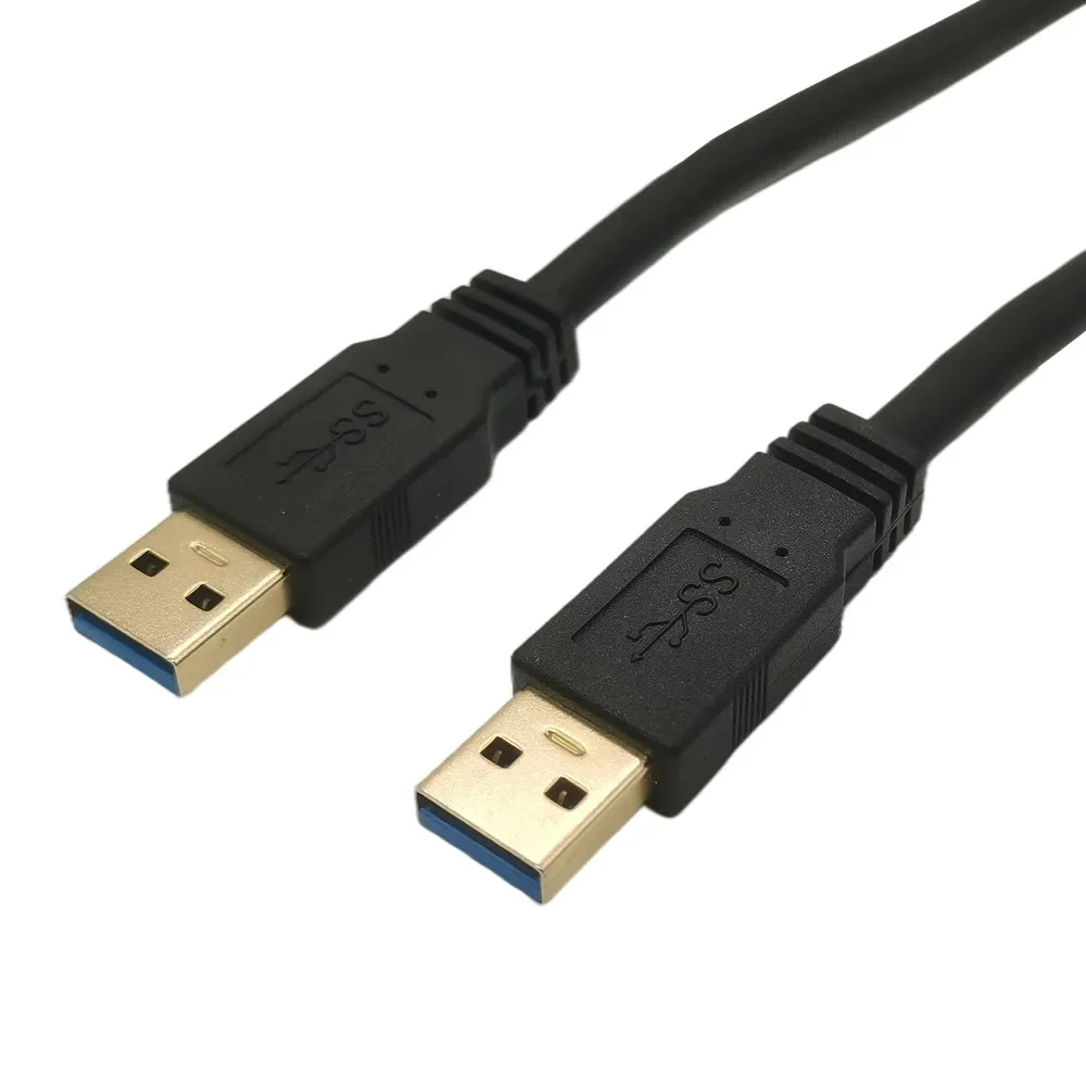 Gold USB 3.0 Male to Male A type extension M/M 0.6m 2FT USB cable AM TO AM for radiator car speaker hard disk