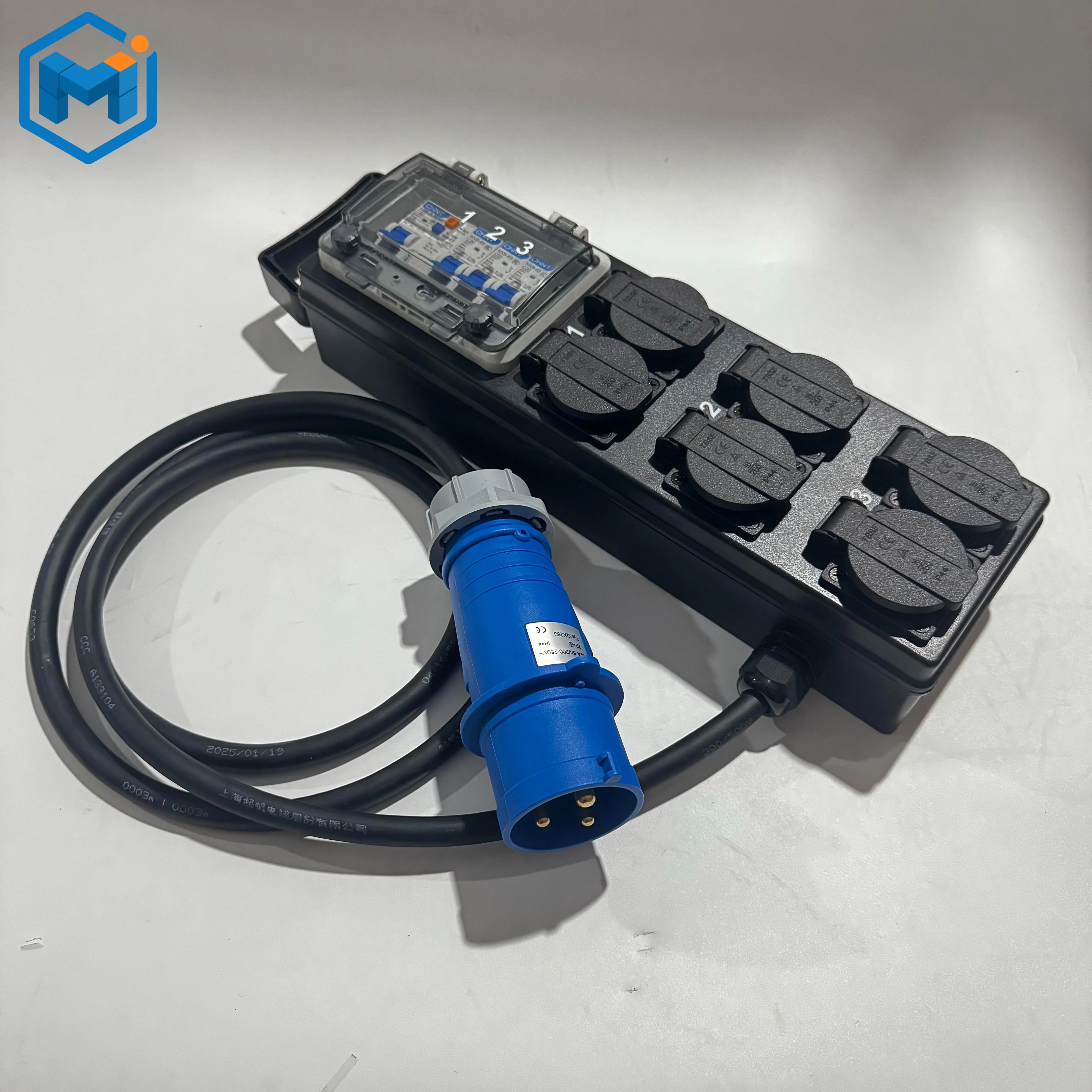 32A Single Phase Stage Aud- Power Distro Box with 6x16A Euro- Sockets in stock