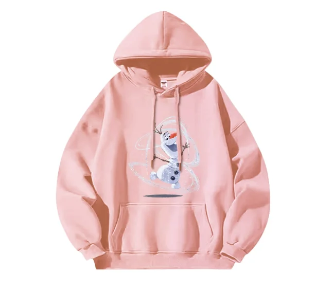 2025 ديزني فروزن المرأة هوديي جودة عالية 2025 جديد الأميرة إلسا آنا ملابس الفتيات سترة فضفاضة ملابس الشارع #4
