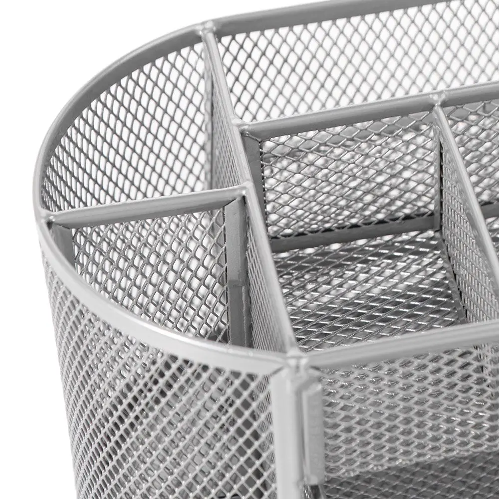 

Creative Iron Nine Storage Pen Holder Black Metal Mesh Desk Organizer with Drawer Space Saving Stationery Organizer Cosmetics