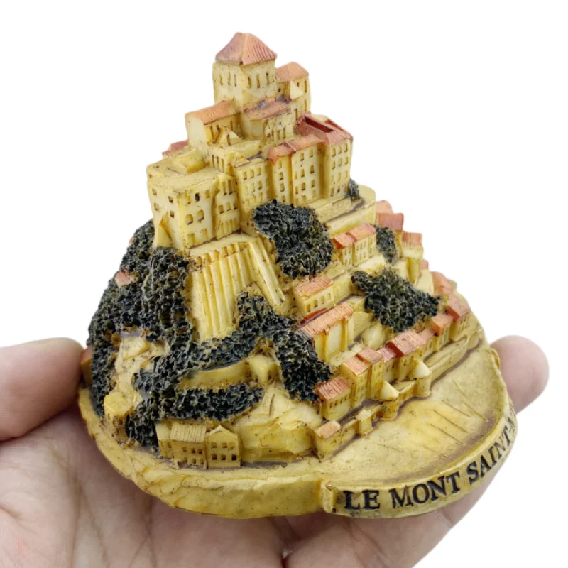 Mont Saint Michel France Resin Handicraft Souvenirs Desktop Ornament Indoor Table Buildings Home Decoration Collection Gift