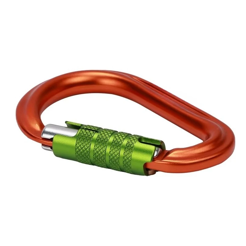 Aluminum Alloy Carabiner Screw Gate Locking Climbing Buckle Outdoor Mountaineering Snap Hook Lightweight Safety