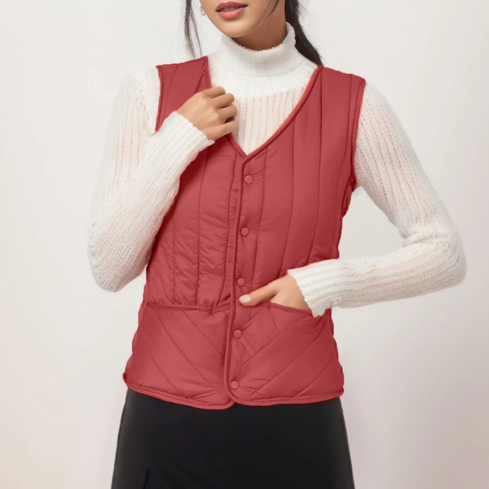 

Autumn Winter Vest Jacket Women Warm Single Breasted Thickened Sleeveless Vests Lady Lightweight Down Waistcoat жилетка женская