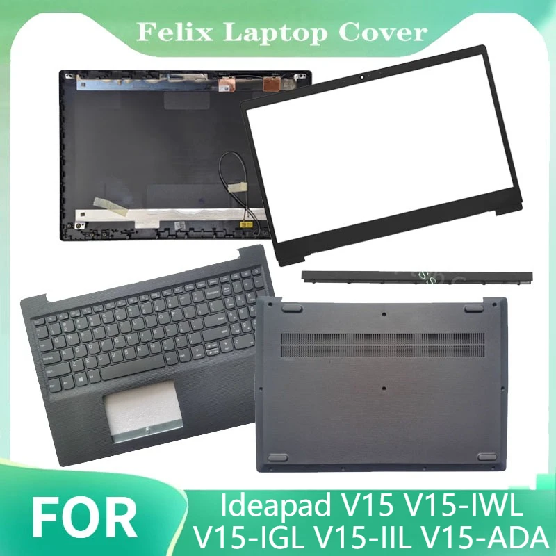 

Laptop For Ideapad V15 V15-IWL V15-IGL V15-IIL V15-ADA LCD Back Cover/Front Bezel/Palm Rest Keyboard/Bottom Cover Gray