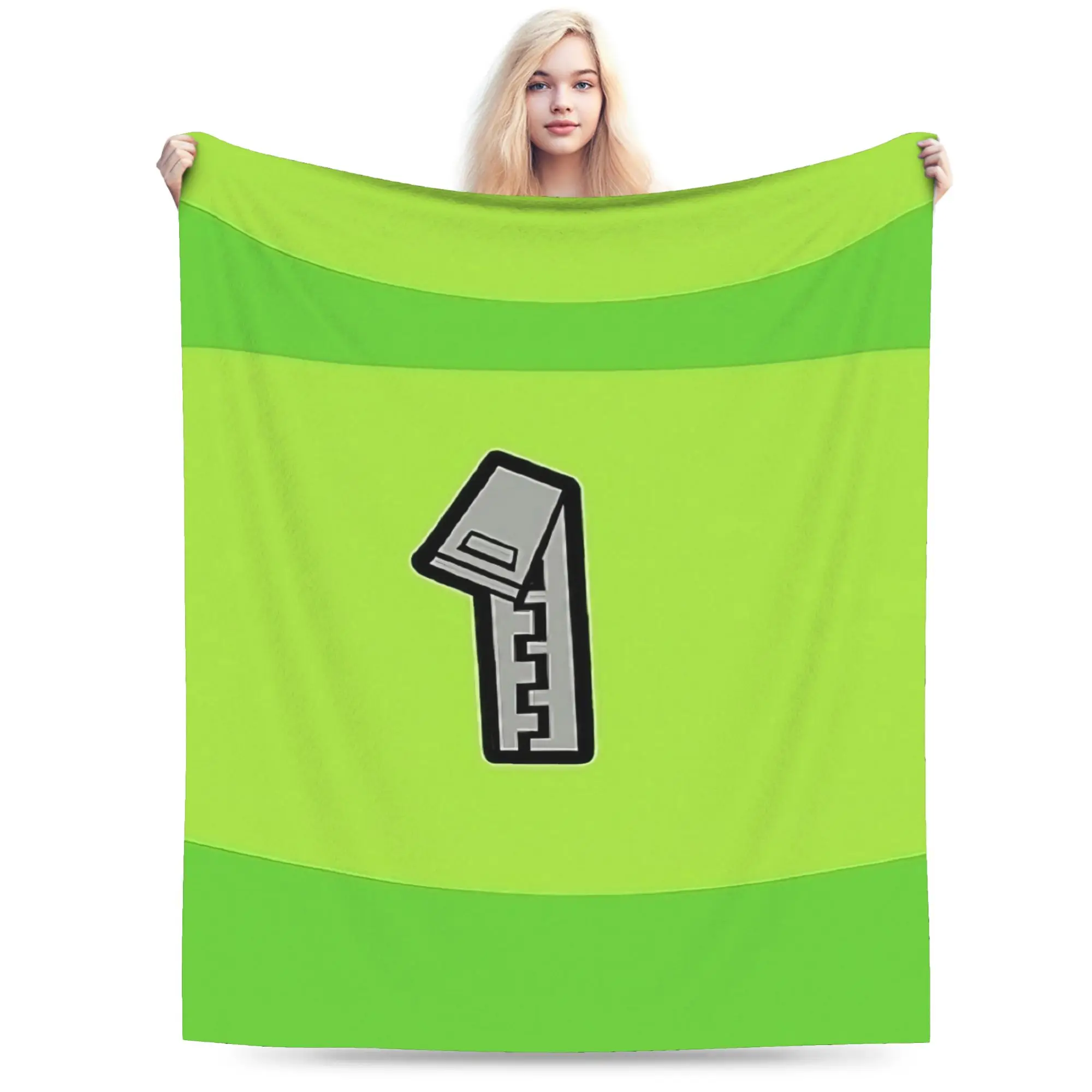 Invaders Zim Cartoon Blanket Fleece Print Green Cute Multifunction Lightweight Thin Throw Blanket for Home Outdoor Quilt