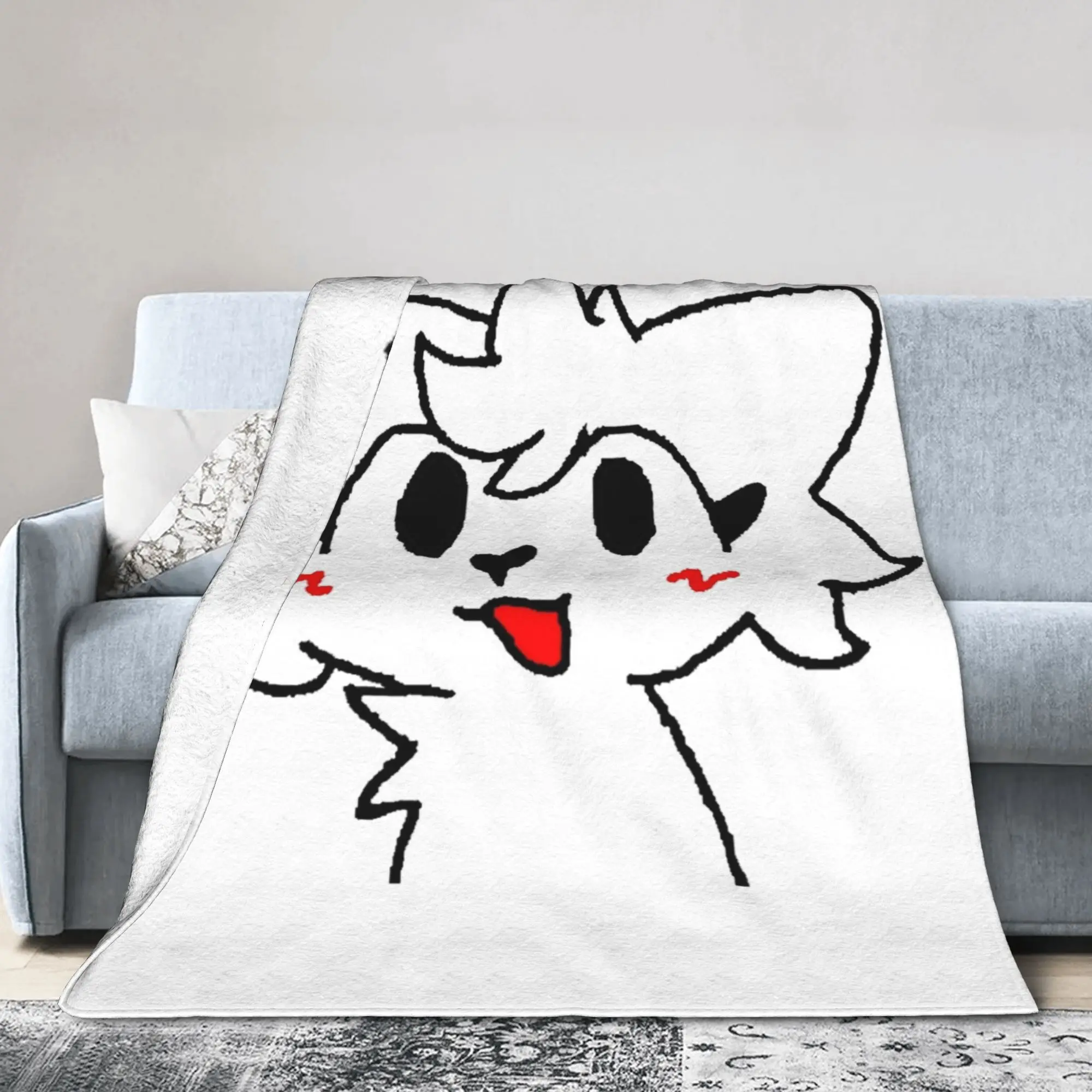 

Boykisser Silly Cat Blanket Fleece Cozy Soft Throw Blankets for Sofa Quilt