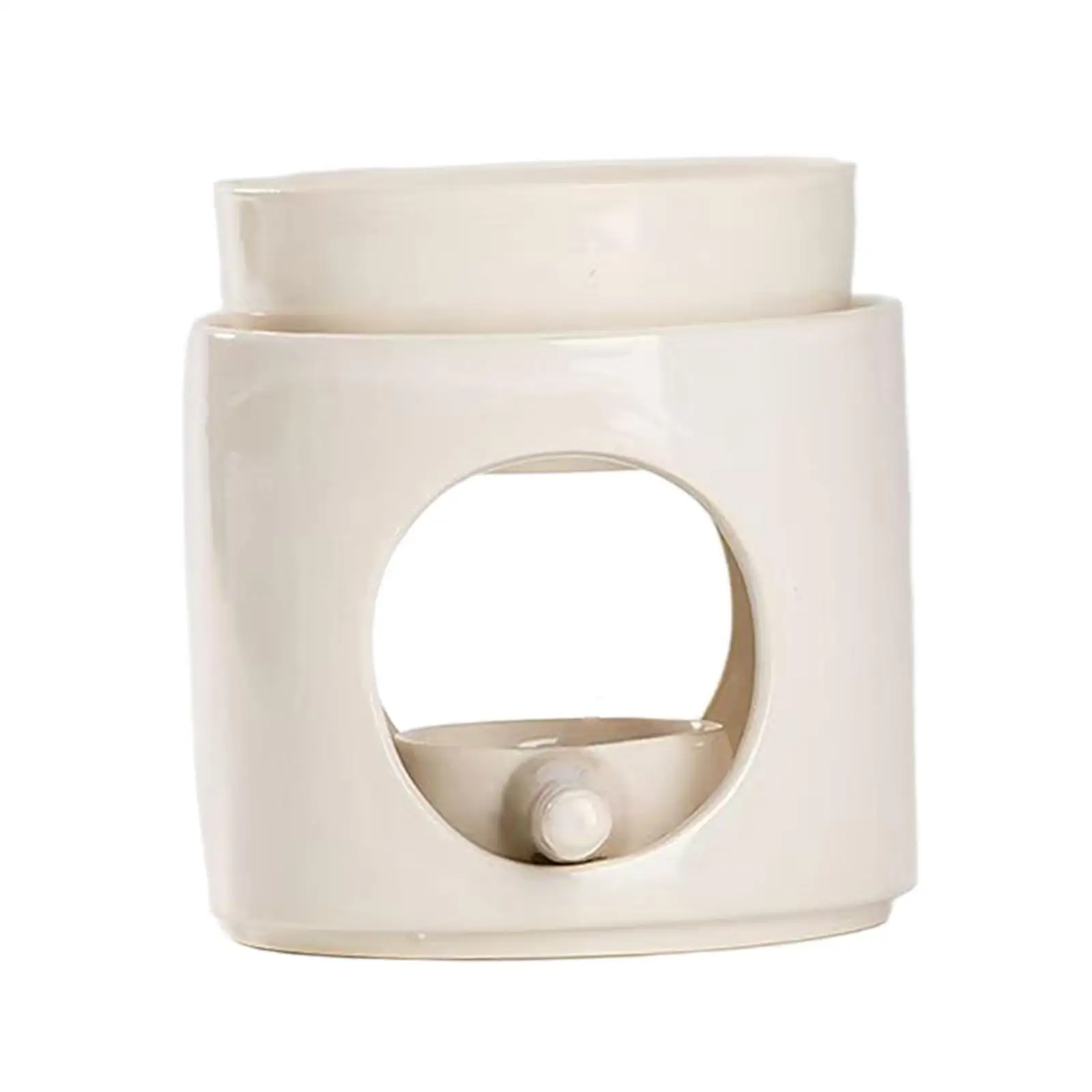 Ceramic Essential Oil Burner Detachable Aroma Lamp for Oils Tealight Diffuser for Home Spa Bedroom