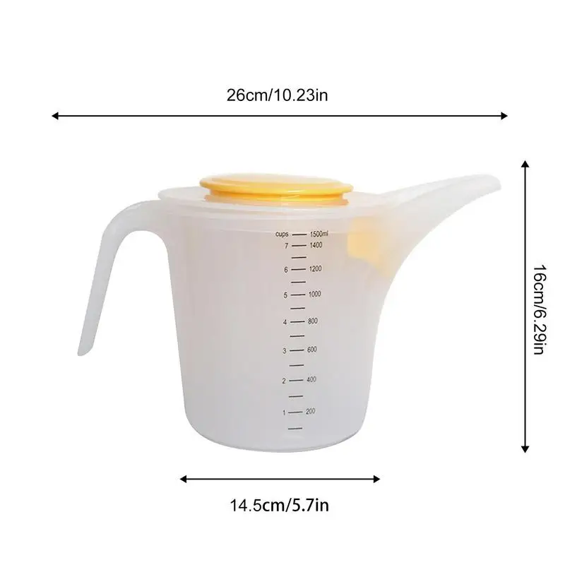 1500ml Kitchen Baking Mixing Cup Liquid Measure Container Baking Tools Froth Filtering Measuring Cup Pastry Making Kitchen Tool