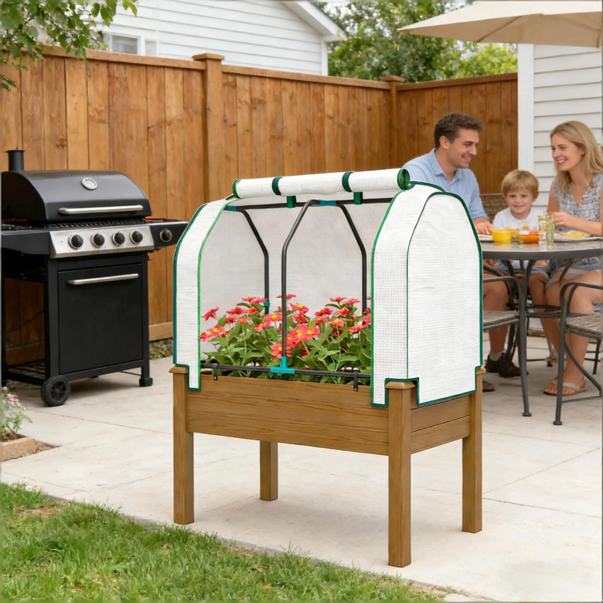 Outdoor Planter Box,Convenient Raised Garden Bed
