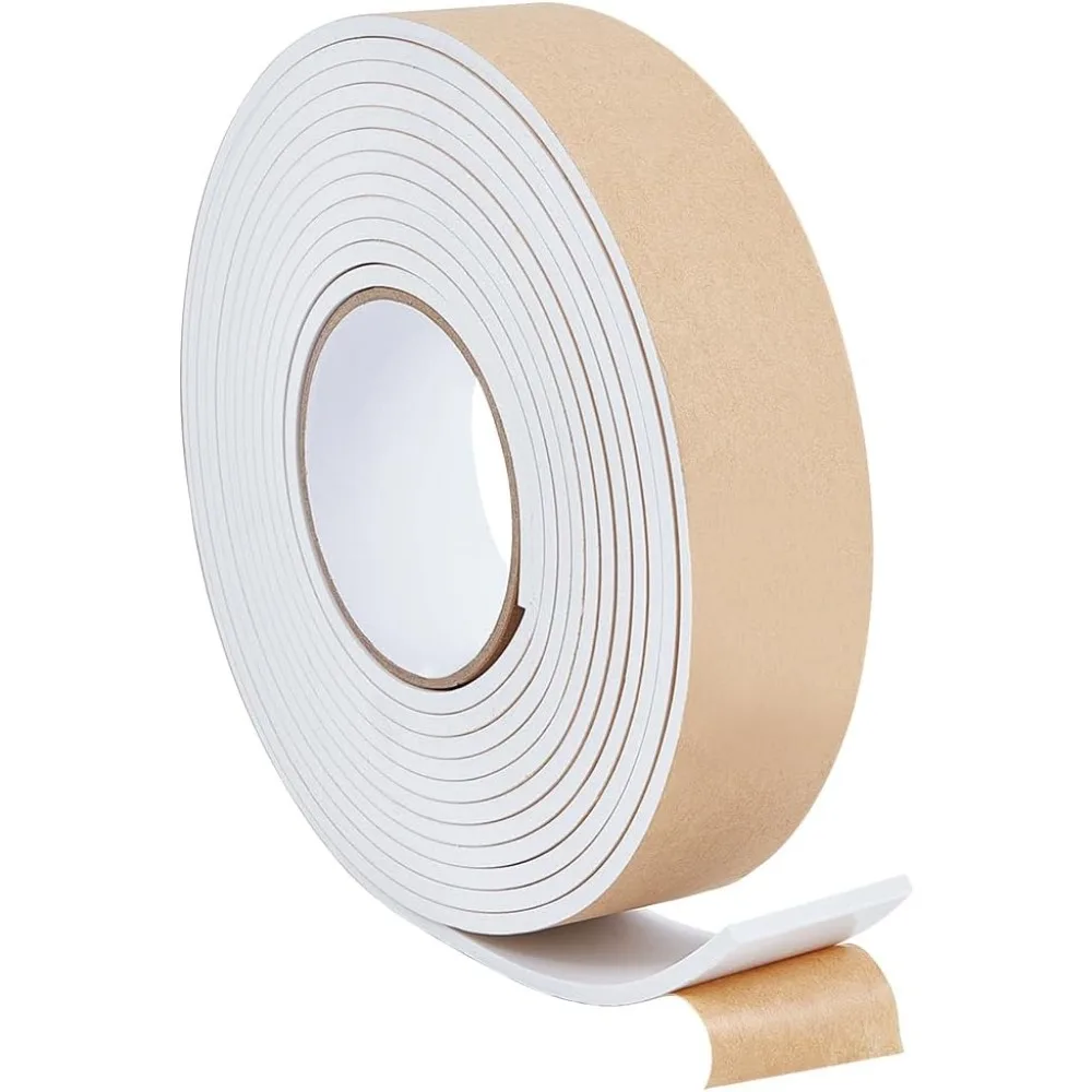 EVA Anticollision Strip Baby Table Bumper Guards for Furniture Against SharpCorners White 40x4mm 5m/roll
