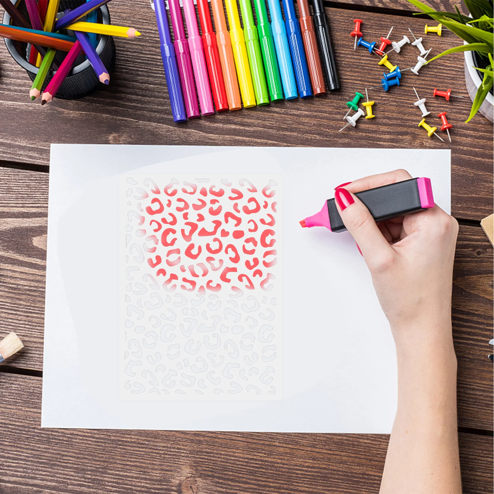 

12pcs Leopard Prints Painting Stencils Hollow-Out Design Washable Drawing Templates For Diy Crafts Decorative Wall Art Pet