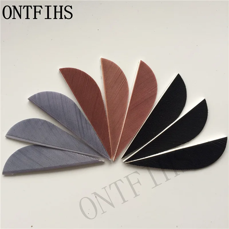 100 Pcs New 2 Inch Feather Arrows Parabolic Turkey Feathers Archery Accessories Fletches Water Drop Fletching For Hunting Arrow