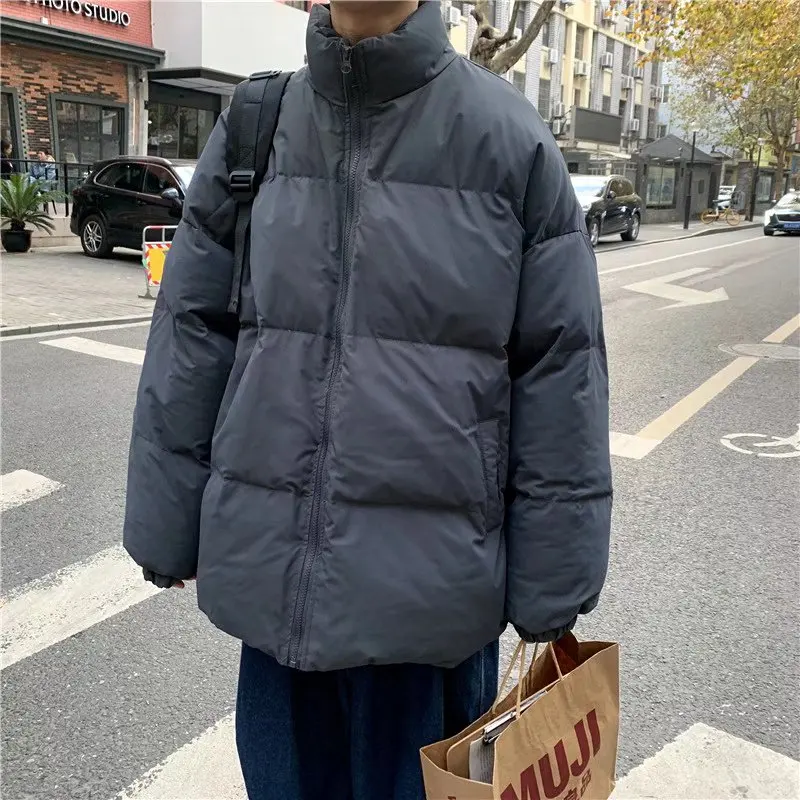 

Мужская утепленная повседневная хлопковая куртка на молнии, теплая, универсальная, зимняя верхняя одежда, молодежная, приталенного кроя