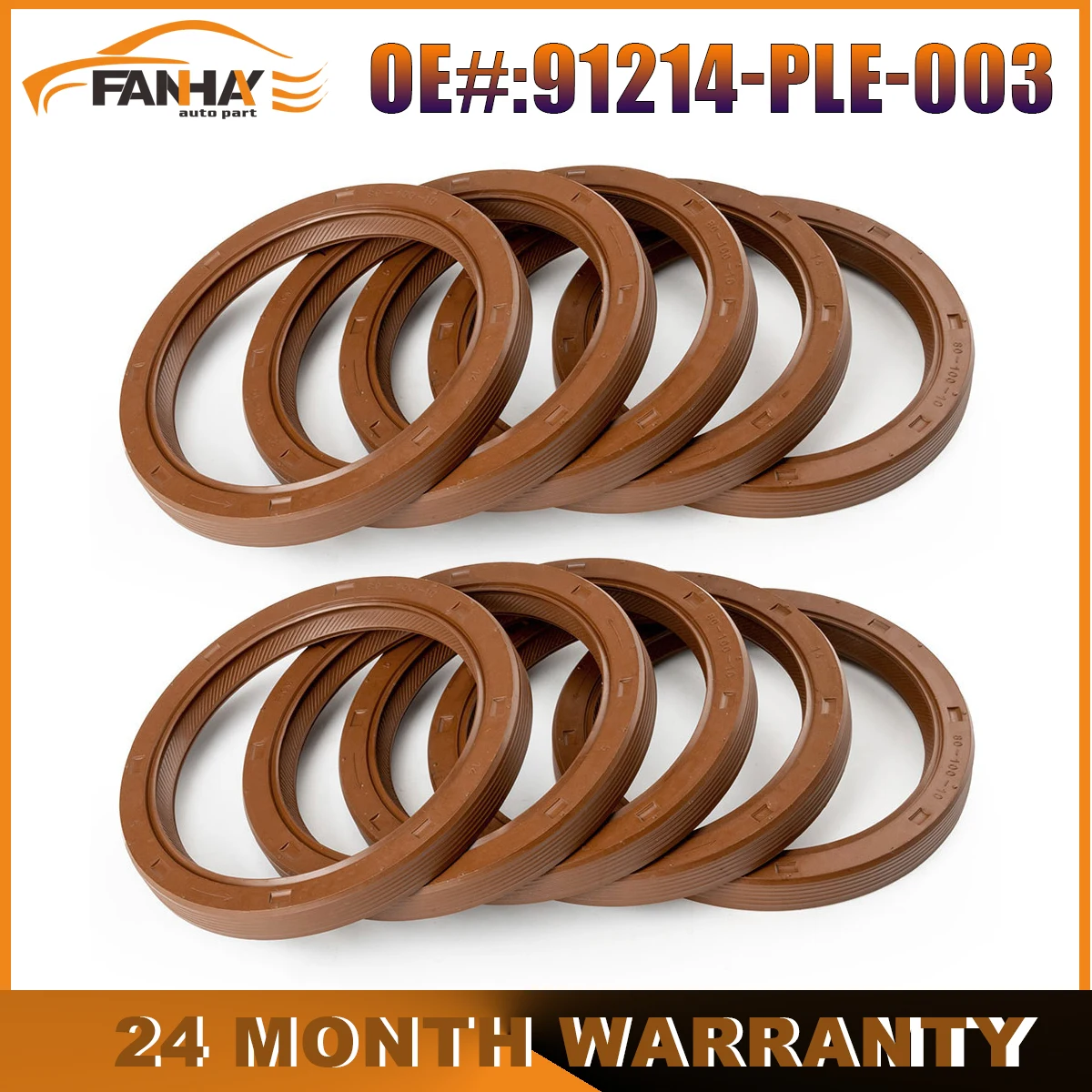 10 piezas de Sello de Cigüeñal Trasero, Sello de Cigüeñal Principal Serie B D 91214-PLE-003 para Honda CR-V Acura Integra Accord Civic del Sol DOHC