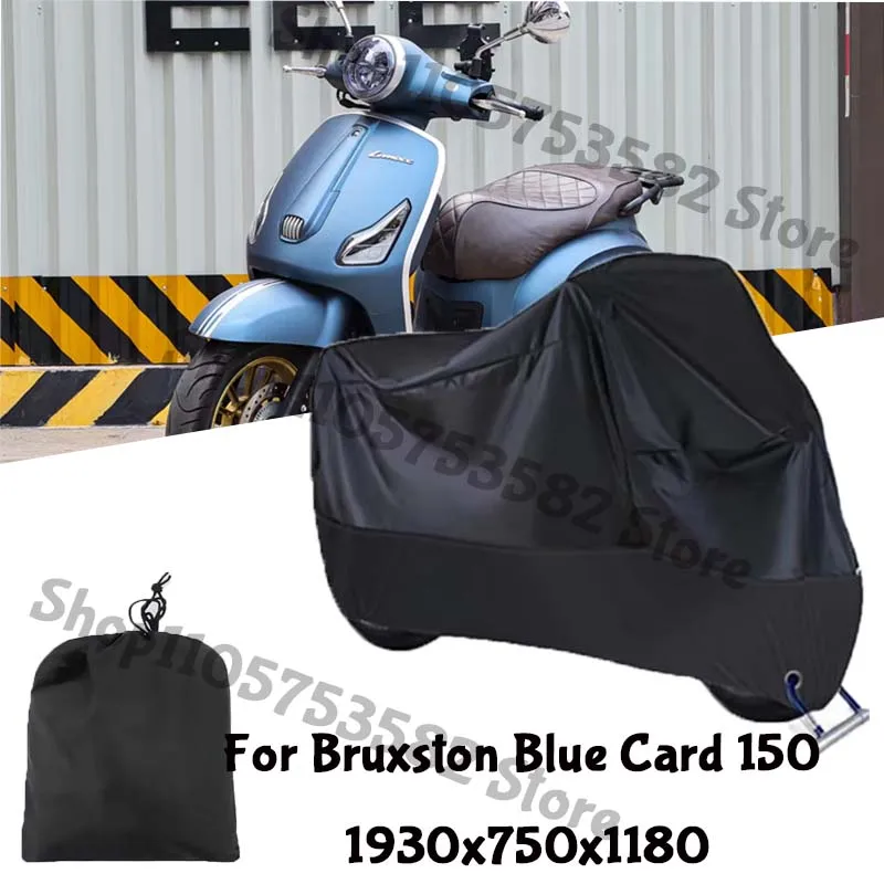 Motorcycle Full Cover For Bruxston Blue Card 150 Car Outdoors Sun Protection Dust No Ear Thickened Oxford Clothcover Accessories