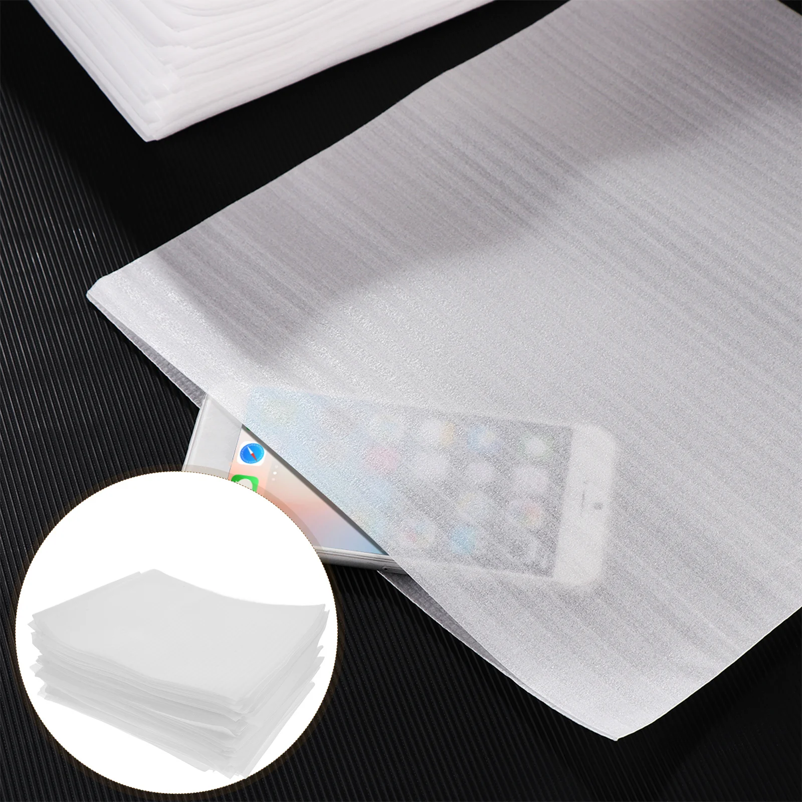 

100 PCS Para Shockproof Packaging Bag Cushion Pouches Small Yellow Strap