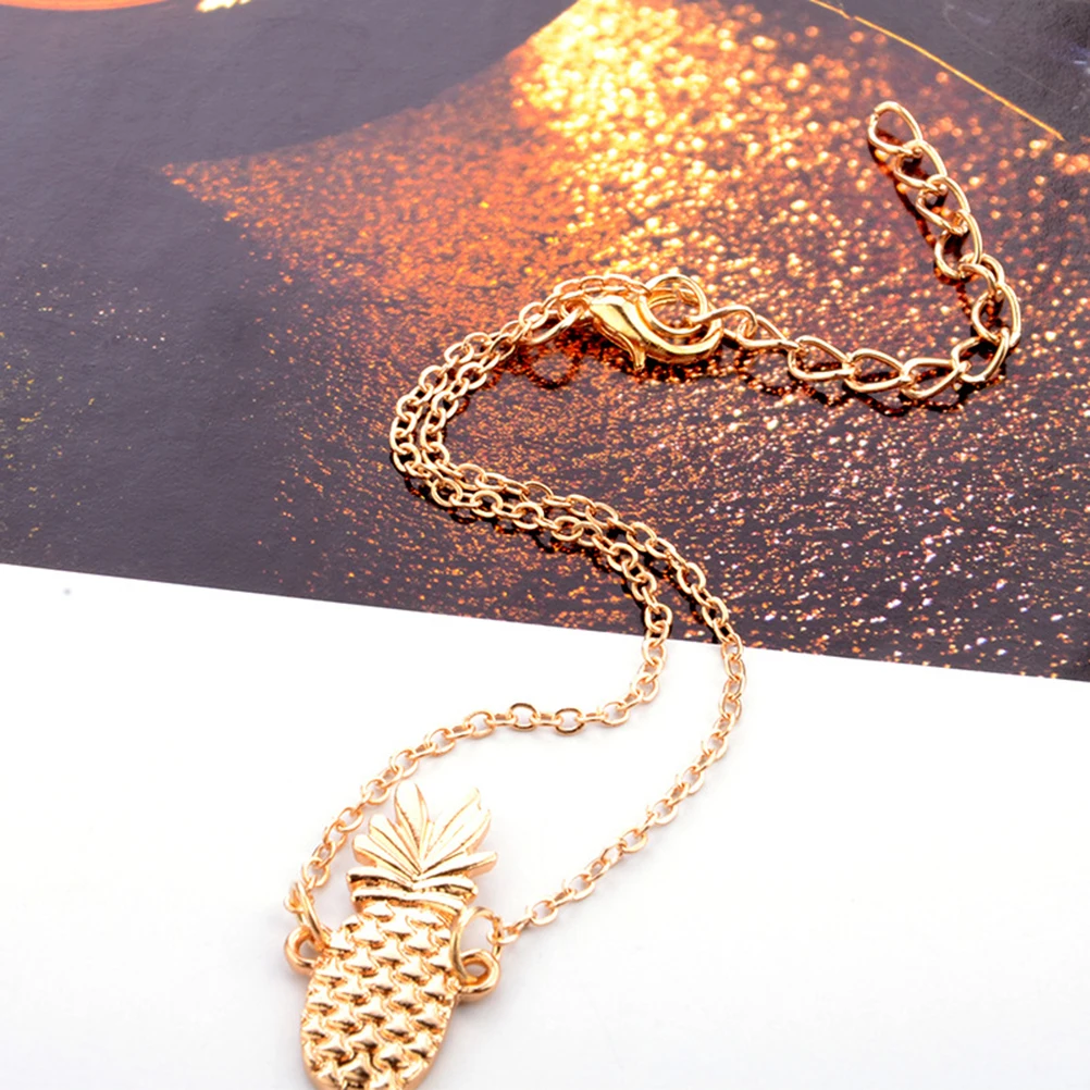 

Pineapple Ankle Chain Anklets Women Bracelet Three-dimensional Foot Jewelry Women's