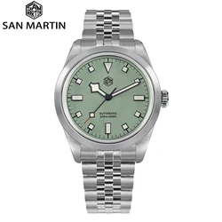 San Martin New 38mm Explore Climbing Series Fashion Sports Style NH35 Automatic Mechanical  5 Links Bracelet 10 ATM BGW-9