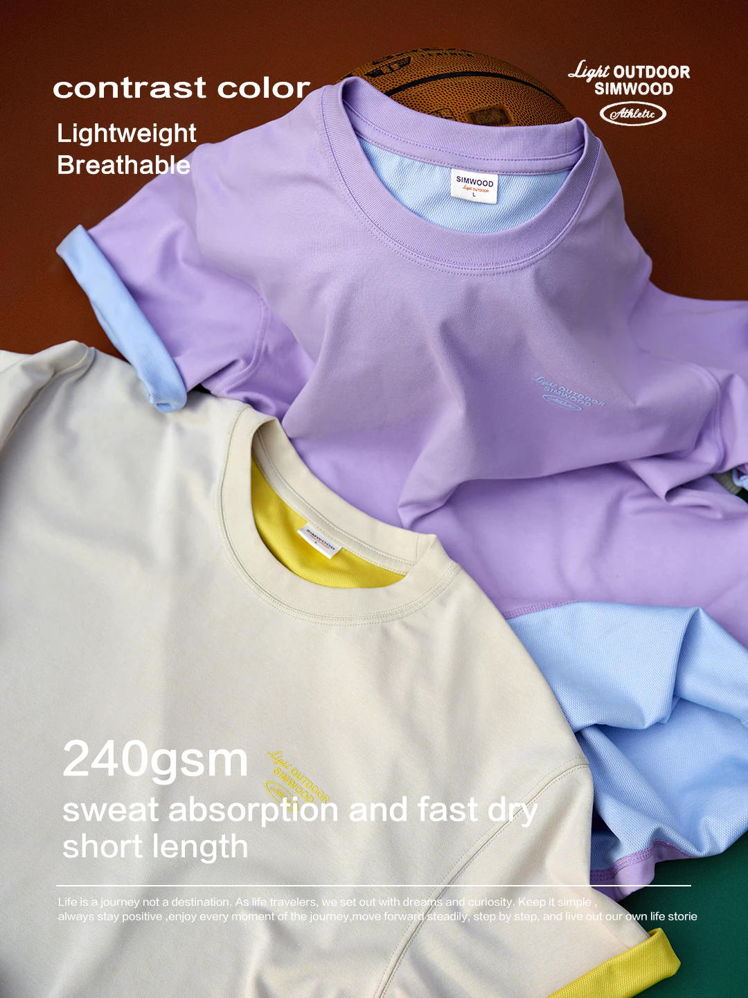 SIMWOOD 2025 Summer New 【Short Length】Quick-dry T-shirts Men 240gsm Breathable Cool comfortable Tops Plus Size Tees image 3