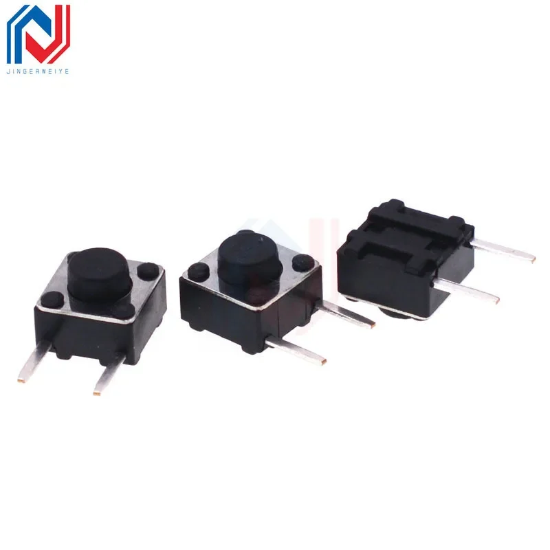 50pcs/Lot Size 6x6mm Touch Switch Side Two Legs 6x6x4.3/4.5/5/6/7/8mm PCB Panel Keypad Switch