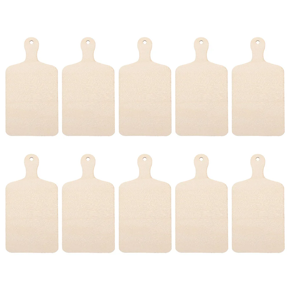 10 Pcs Paddle Board DIY Wooden Cutting Boards Chopping with Handle Service Mini Unfinished Crafts for Supplies Child