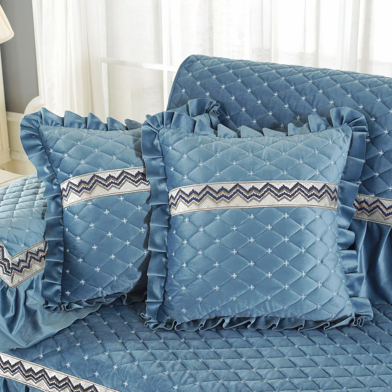 Winter Plush Sofa Cushion Nordic Living Room Fashionable Foreign Style Simple Non Slip Universal Sofa Cover