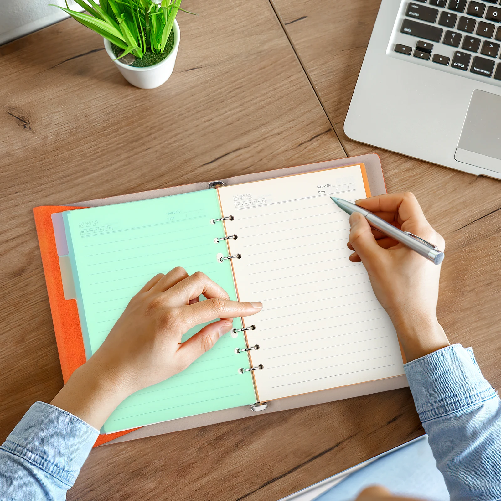 10 divisores de guia de plástico dos pces divisores translúcidos da pasta do índice para 6 furos a5 notebook planejador arquivo pasta organização