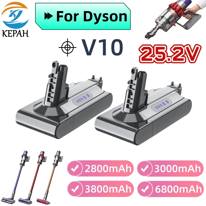 بطاريات بديلة au ليثيوم 100%، 25.2 فولت 2.8-12.8 مللي أمبير في الساعة lpega pour aspirateur Dyson cyclone absolu SV12 V10 duveteux