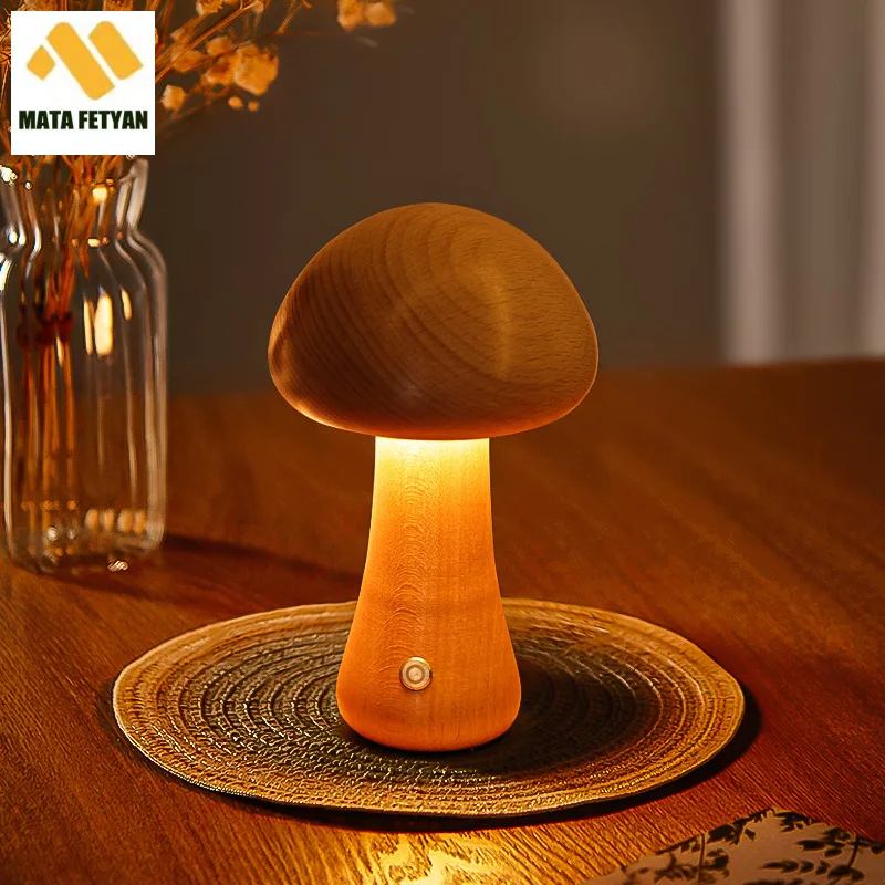 

INS wind night with mushroom lamp LED bedside simple night light bed touch advanced decorative atmosphere Table lamp