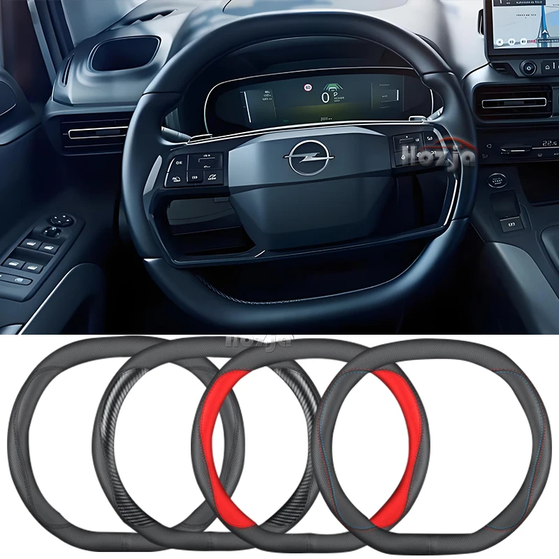 

Leather Car Steering Wheel Cover for Opel Vivaro 2025 Non-slip Auto Interior Accessories