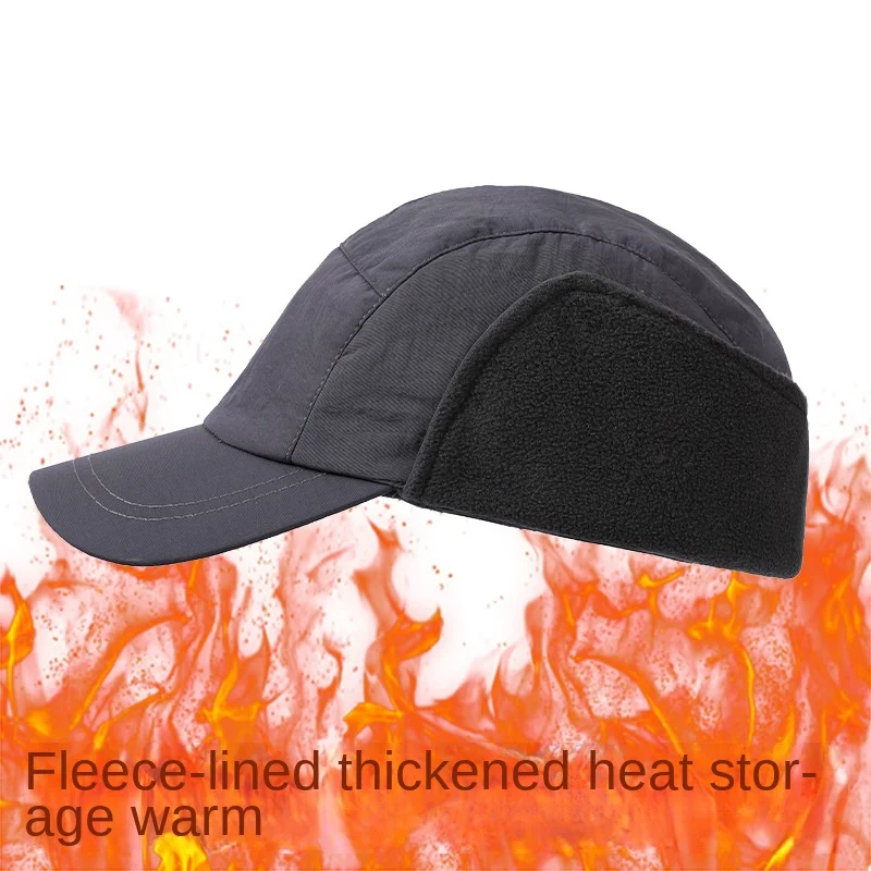 Duck Cap Hat Autumn Winter Polar Fleece Cap Warm Ear Protection Thick Functional Workwear Baseball Cap  Muffs Men Women