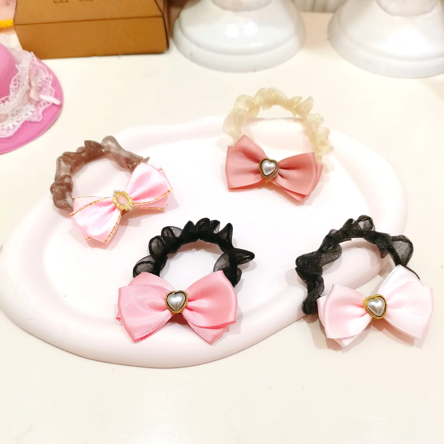 

10pieces, 4inch Mix Color Bow Tie Headband Hair Clips for Grl, Women,Gifts