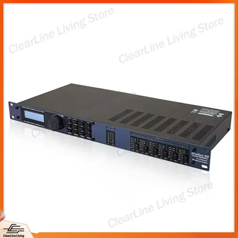 260 PA Processor Audio DSP Digital 48KHz VGA Speaker Manager Driverack Metal 2 Input 6 Output Black RA-260