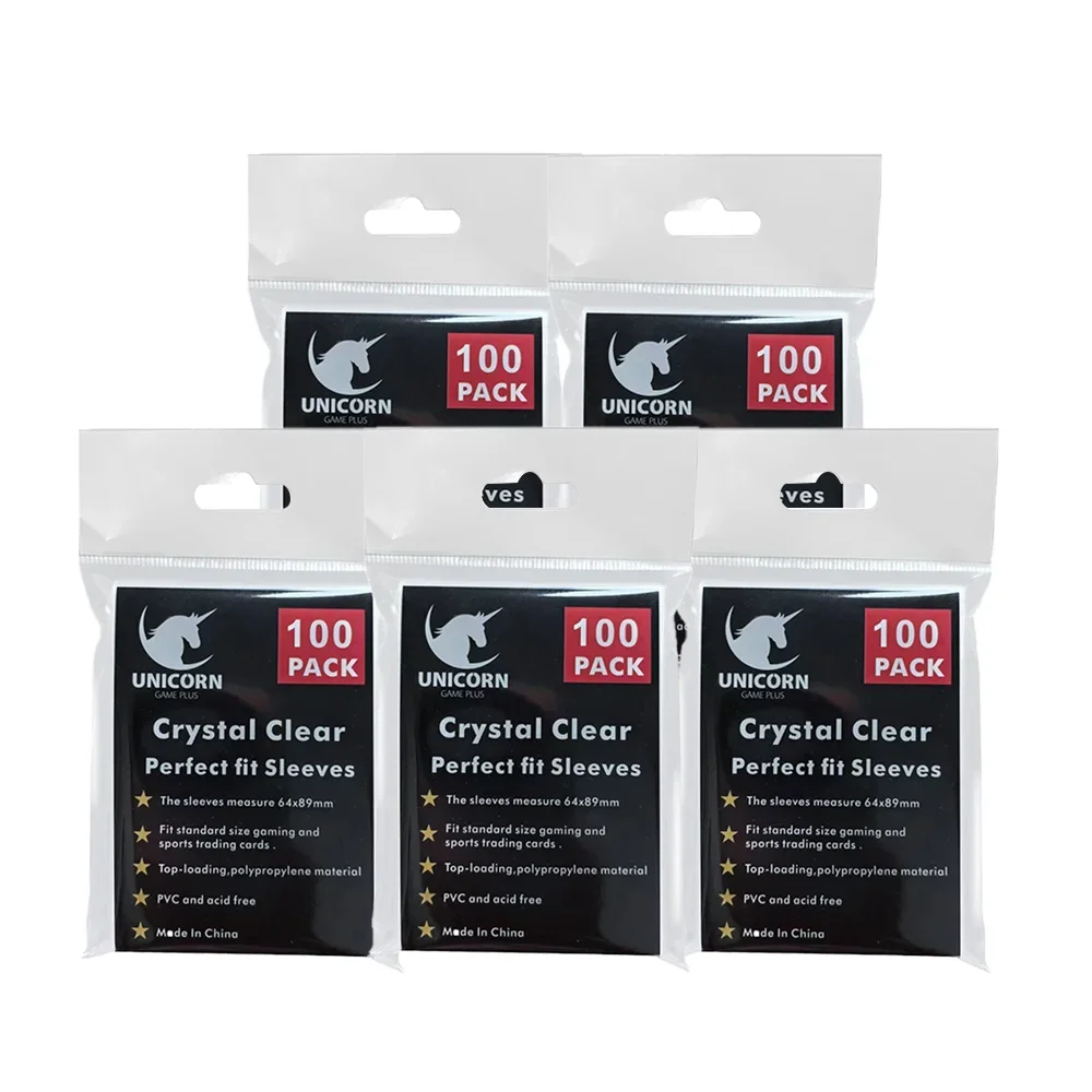 حافظة بطاقات شفافة بحجم قياسي 64 × 89 مم، أكمام بطاقات داخلية ممتازة مثالية للأكمام المزدوجة والمتوافقة مع MTG