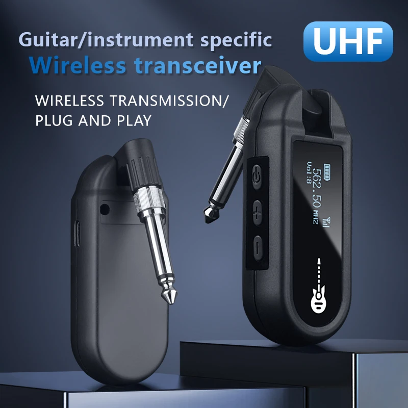 

Electric Guitar Electric Blowpipe UHF Wireless Transmitter Receiver Drums Piano Instruments Pickup Audio Transmission Lossless